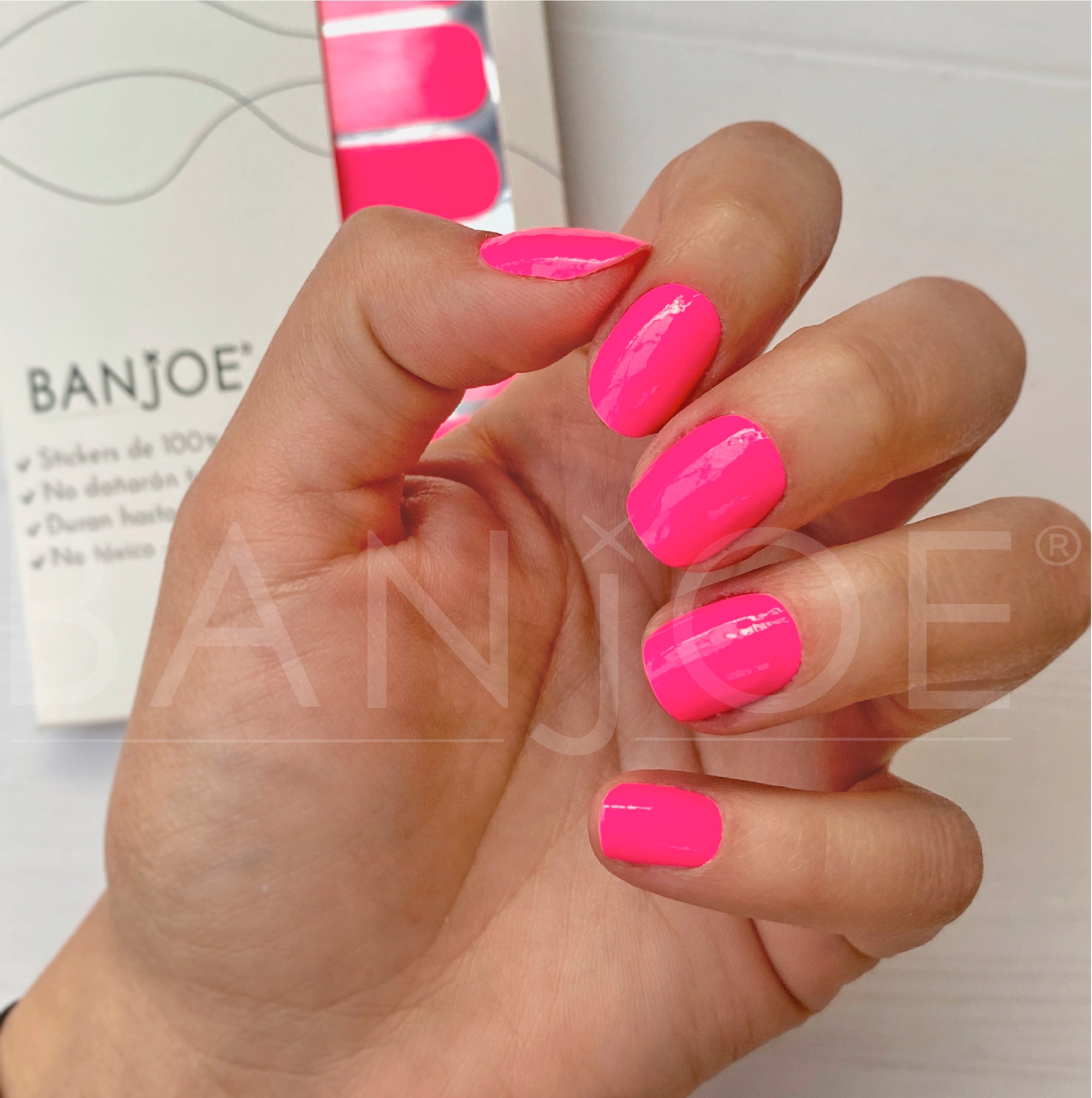 Rosa Neón | Stickers de Esmalte