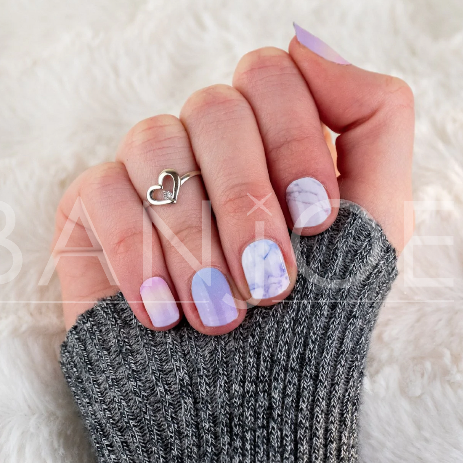 Violeta Marmoleado | Stickers de Esmalte