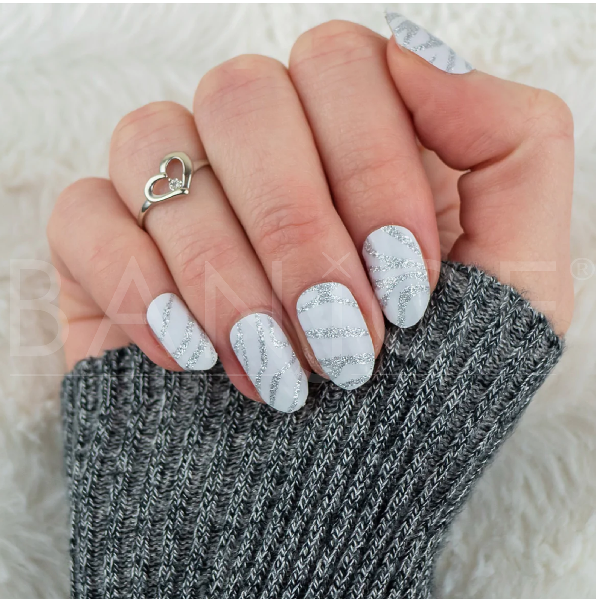 Glitter Zebra | Stickers de Esmalte